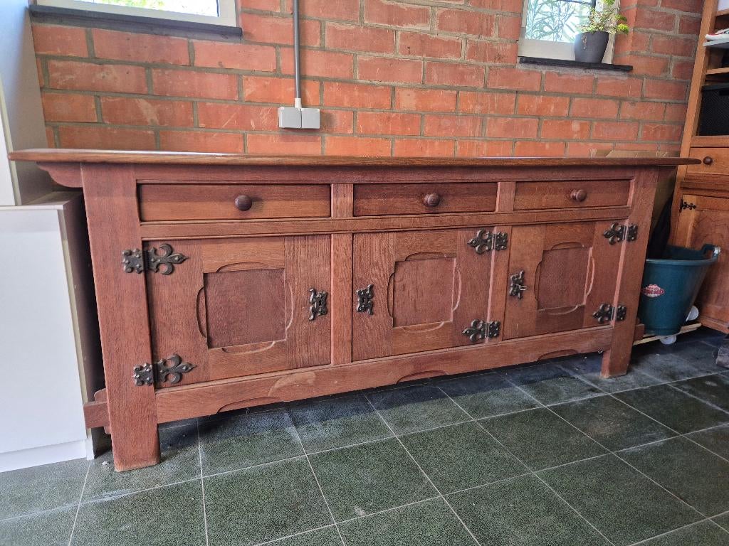 Houten dressoir, Ophalen, Gebruikt, Met deur(en), Eikenhout