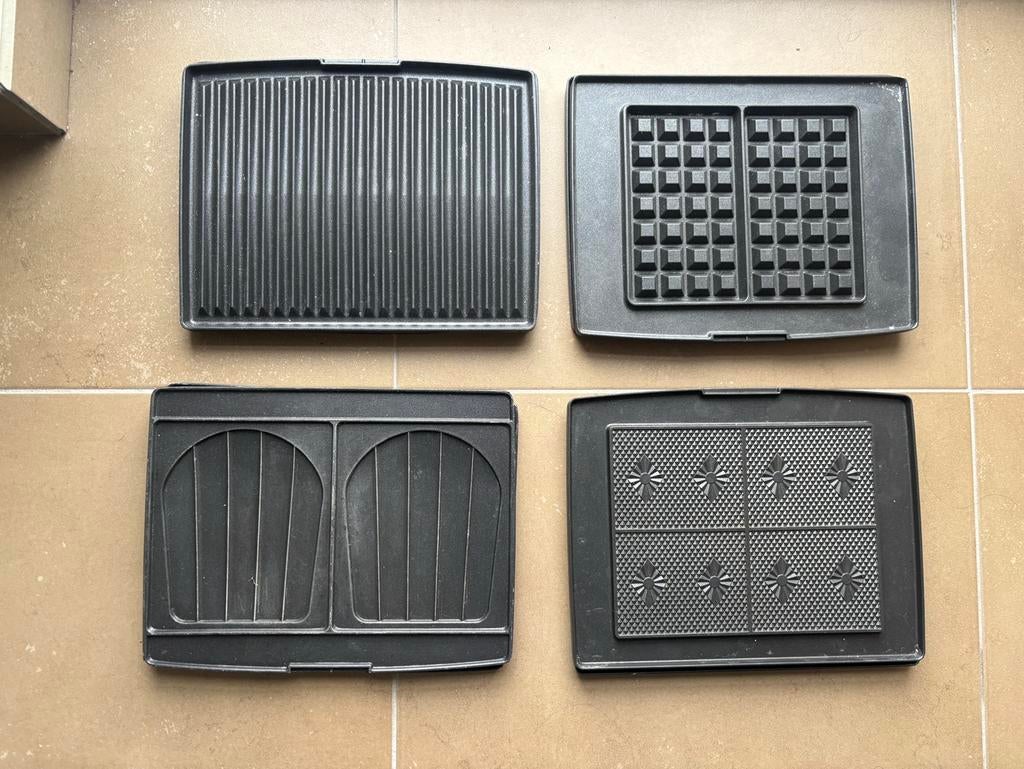 4 platen fritel toestel (croque, wafel, grill, boterwafel), Enlèvement, Comme neuf