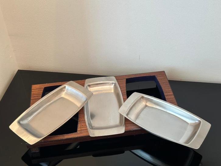 Plateau apéritif 1960 scandinave Vintage NEW, Antiquités & Art, Antiquités | Plateaux, Enlèvement