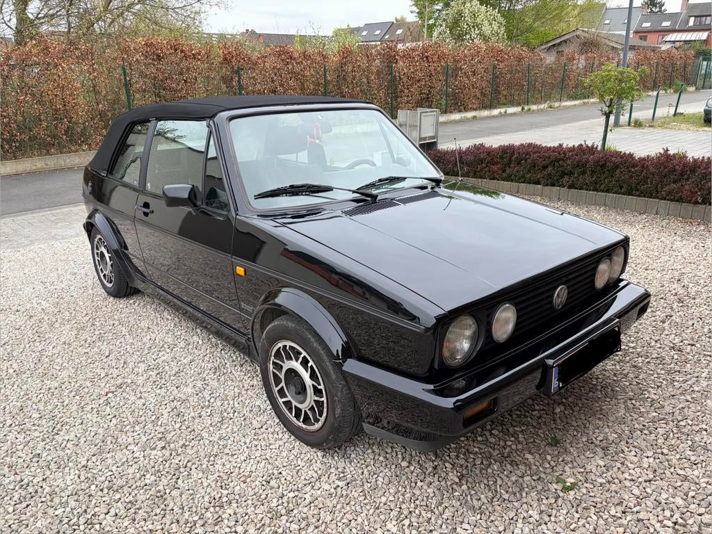 VW golf 1 cabrio Karmann 1991, Auto's, Voorwielaandrijving, 4 zetels, Stof, Zwart