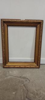 Cadre ancien doré à motifs de vagues – 30,5 x 40,5 cm, c47, Enlèvement, Utilisé, Bois