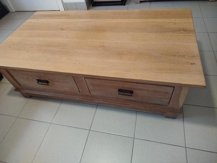 table de salon en chêne massif, Huis en Inrichting, Tafels | Salontafels, Zo goed als nieuw, Minder dan 50 cm, 50 tot 100 cm, 100 tot 150 cm