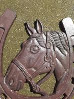 SUPERBE FER A CHEVAL MURAL DECORATIF EN FONTE PATINEE, Enlèvement ou Envoi, Neuf