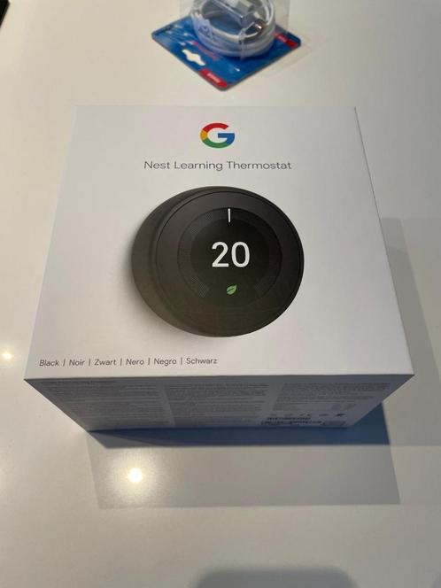 Google Nest Learning Thermostat V3 Premium Zwart, Bricolage & Construction, Thermostats, Neuf, Thermostat intelligent, Enlèvement