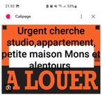 Cherche studio, appartement, ou petite maison à louer., Ophalen of Verzenden, Zo goed als nieuw