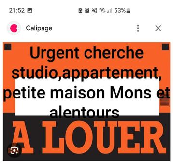 Cherche studio, appartement, ou petite maison à louer. disponible aux enchères