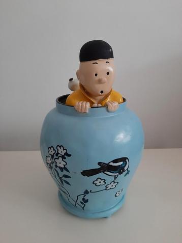 Kuifje en Bobby in vaas - groot exemplaar  beschikbaar voor biedingen