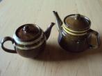 Set van 2 theepotten in geglazuurd aardewerk, Enlèvement ou Envoi