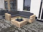 steigerhout Hoekbank Loungebank Tuinbank loungebank ACTIE, Tuin en Terras, Nieuw, Meer dan 8 zitplaatsen, Bank, Loungeset