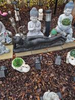Liggend beeld boeddha 1m lang, Jardin & Terrasse, Statues de jardin, Enlèvement, Comme neuf, Pierre, Bouddha