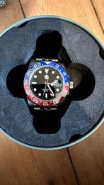 San Martin Pepsi Homage Rolex GMT, Handtassen en Accessoires, Horloges | Heren, Overige merken, Staal, Staal, Zo goed als nieuw