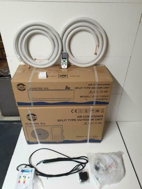 20xAirco warmte pomp wifi leiding set  4M A+++ 12000 btu, Elektronische apparatuur, Airco's, Nieuw, Wandairco, 100 m³ of groter