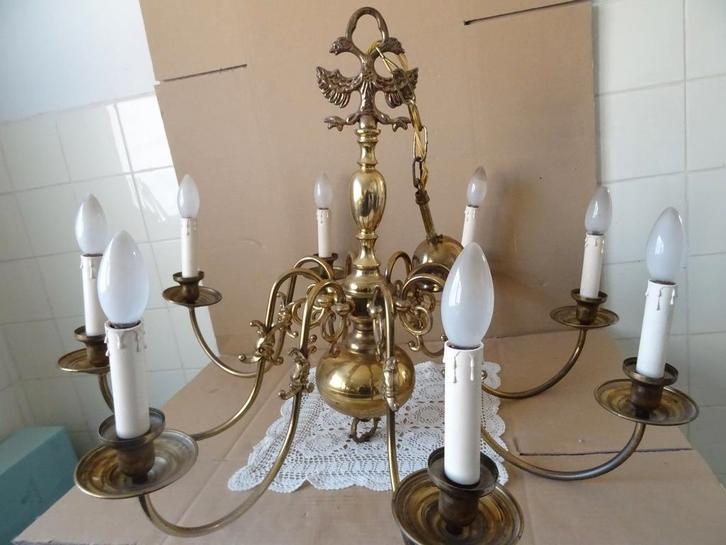 Lustre avec aigle à deux têtes 5,5 kg Livraison possible, Maison & Meubles, Lampes | Lustres, Utilisé, Enlèvement