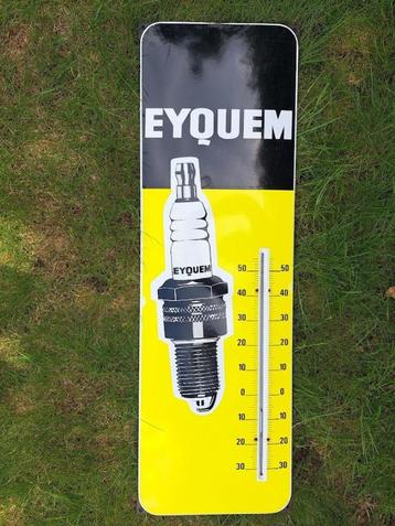 Vintage / Antieke Email plaat Thermometer Eyquem Bougies