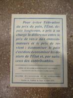 Carte de rationnement France 1919, Collections, Enlèvement ou Envoi