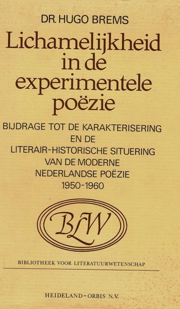 Hugo Brems - Lichamelijkheid in experimentele poëzie, Boeken, Gedichten en Poëzie, Gelezen, Ophalen of Verzenden
