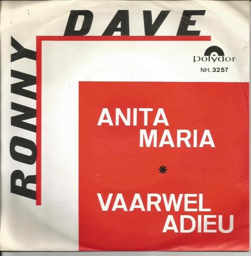 Ronny Dave - Anita Maria   - 1967 -, CD & DVD, Vinyles Singles, Single, En néerlandais, 7 pouces, Enlèvement ou Envoi
