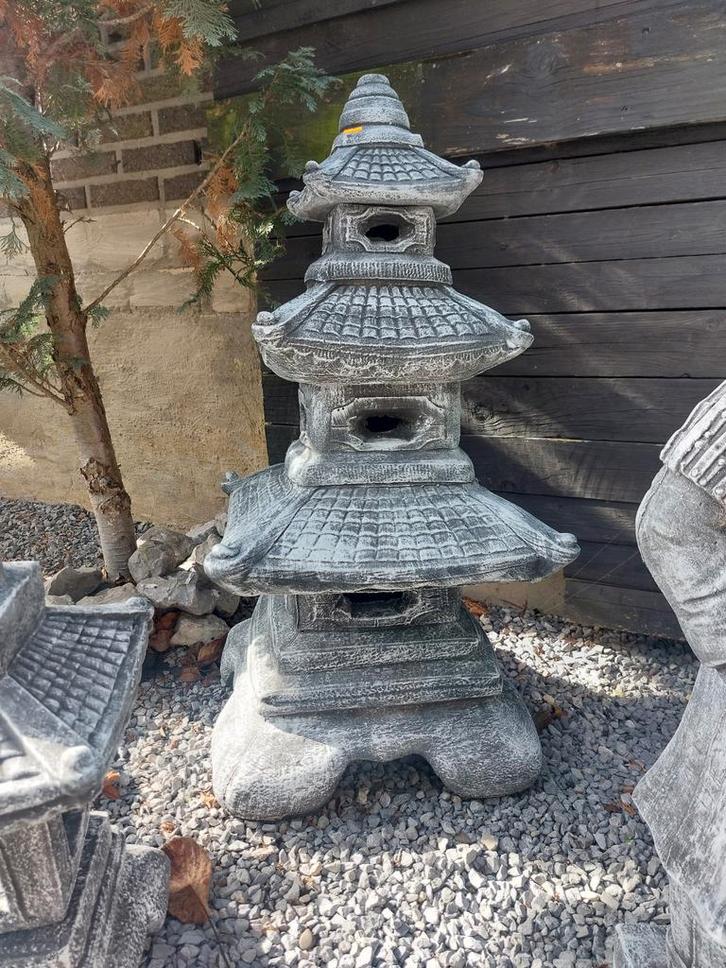 Pagode de 95 cm de haut, Jardin & Terrasse, Statues de jardin, Neuf, Bouddha, Béton, Enlèvement
