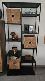 Open zwarte kast, Huis en Inrichting, Kasten | Wandmeubels, Ophalen, Gebruikt, Minder dan 150 cm, 150 tot 200 cm