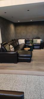 Grote, bruine, lederen hoekzetel van Natuzzi., Enlèvement