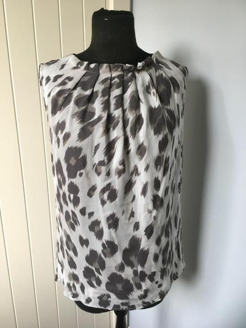 Scapa losse top met poemaprint - 40, Kleding | Dames, Blouses en Tunieken, Zo goed als nieuw, Maat 38/40 (M), Grijs, Ophalen of Verzenden