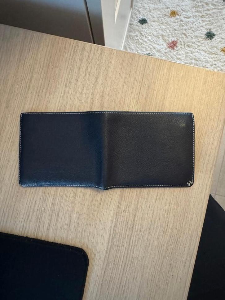 Hermès portemonnee voor heren, Handtassen en Accessoires, Portemonnees, Zo goed als nieuw, Overige merken, Blauw, Leder, Ophalen of Verzenden