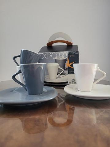 Expo 58 Royal Boch expresso set 4, Belgium, heruitgave 2008 beschikbaar voor biedingen