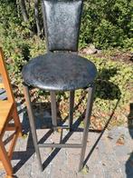 barkruk, Huis en Inrichting, Barkrukken, Ophalen, Zo goed als nieuw, Leer, 90 cm of meer