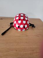 Rode fietshelm met witte stippen van Kiddimoto, Fietsen en Brommers, Ophalen of Verzenden, Zo goed als nieuw
