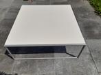 Belle table basse carrée style moderne - bois et métal, Minder dan 50 cm, 100 tot 150 cm, 100 tot 150 cm, Gebruikt