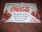 Coca Cola reclamebord - plakkaat 20 x 30 cm nieuw, Enlèvement, Neuf, Panneau publicitaire
