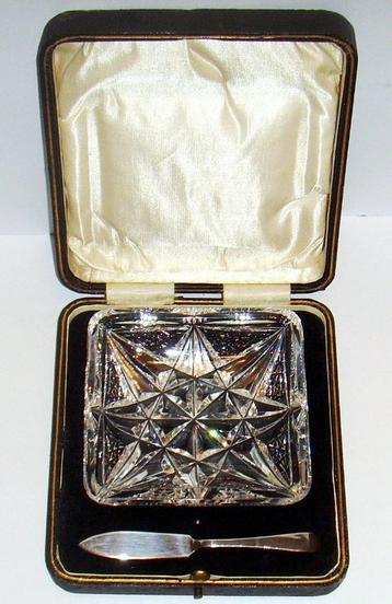 Beurrier et couteau à beurre en argent dans étui, Sheffield, Enlèvement ou Envoi, Argent
