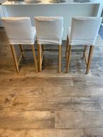 Tabourets de bar IKEA, Trois, Comme neuf, Enlèvement, Blanc