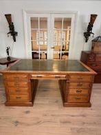 Groot antiek eiken partners desk / bureau, Verzenden