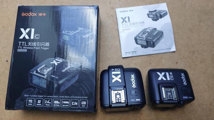 Godox X1T-C XMT + X1R-C RCV Canon TTL flits trigger, Audio, Tv en Foto, Foto | Flitsers, Zo goed als nieuw, Canon, Ophalen