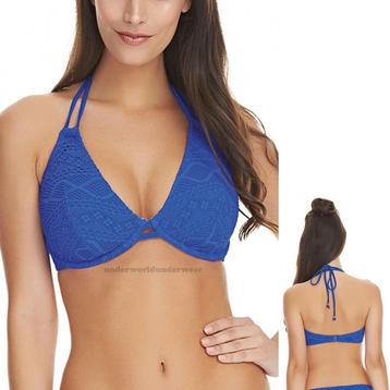 Sundance Beugelloze Halter bikini-top Bikinitop Kobalt 32-FF beschikbaar voor biedingen