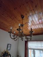 lustre en laiton 6 lampes, Huis en Inrichting, Lampen | Kroonluchters, Ophalen, Zo goed als nieuw, Metaal