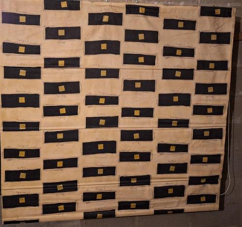 Vouwgordijn met hoogwaardig optreksysteem, Doe-het-zelf en Bouw, Glas en Ramen, Zo goed als nieuw, Gevelraam of Ruit, 120 tot 160 cm