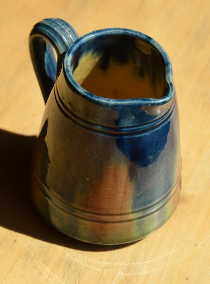 Brugs aardewerk, Kleine melkkan, 7,5cm H, 6,5cm onder doormt, Antiek en Kunst, Antiek | Keramiek en Aardewerk, Ophalen of Verzenden