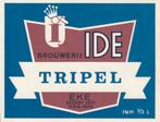 Bieretiket België : Ide Eke tripel, Ophalen of Verzenden, Nieuw, Overige typen, Overige merken