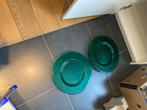 Zware glazen onderzet borden 8 stuks, Huis en Inrichting, Keuken | Servies, Ophalen, Bord(en), Effen, Glas
