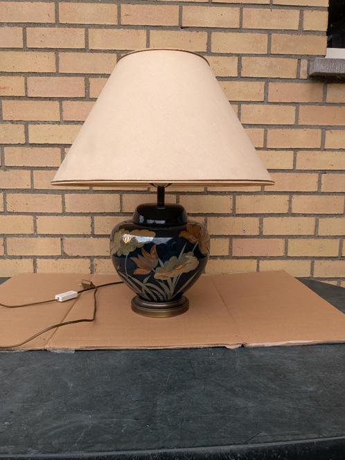 Grote Keramische Tafellamp – Decor Main (Made in France), Antiek en Kunst, Antiek | Keramiek en Aardewerk, Ophalen