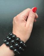 Armband, Handtassen en Accessoires, Armbanden, Ophalen of Verzenden, Zo goed als nieuw, Zwart, Kunststof of Plastic