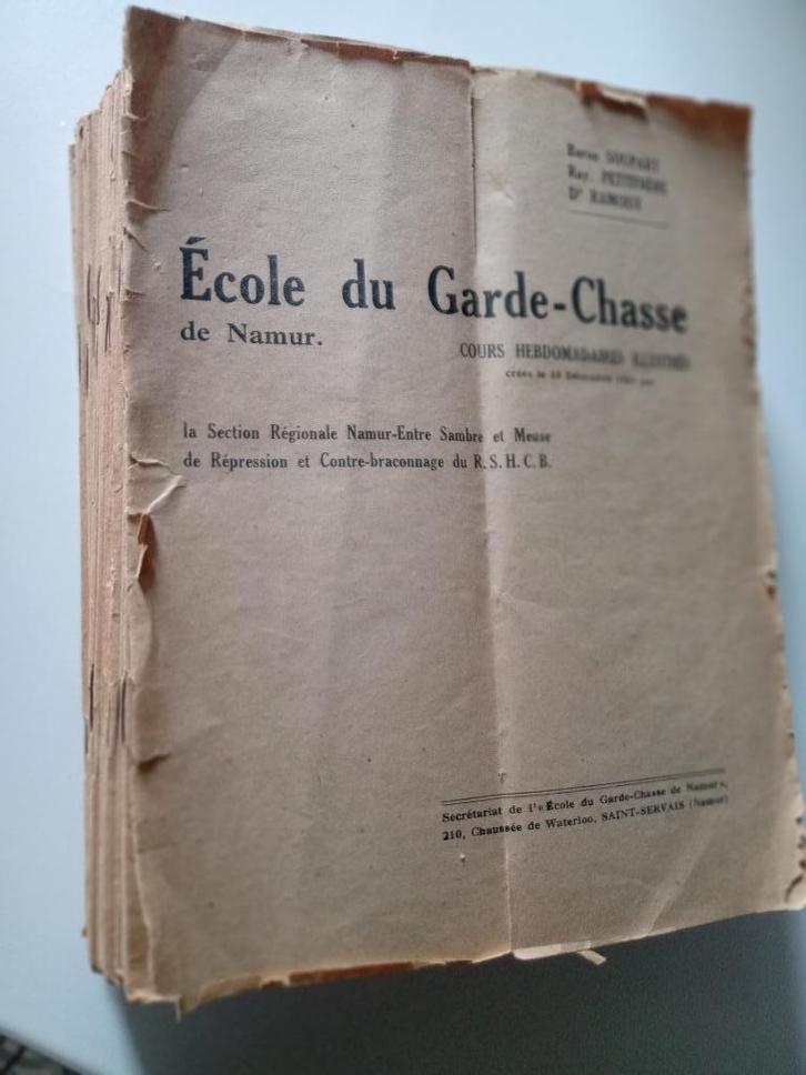 RARE !! Ecole du Garde-Chasse de Namur 1942 België Strope, Boeken, Dieren en Huisdieren, Ophalen of Verzenden