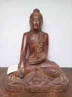 Grande statue de Bouddha en bois, Antiquités & Art, Envoi