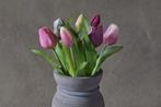 Boeket 7 kunsttulpen silicone tulpen - mix warm, Ophalen of Verzenden, Nieuw