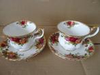 Vergulde kop en schotels Royal Albert Old Country Roses 1962, Ophalen of Verzenden, Zo goed als nieuw, Porselein, Kop en/of schotel