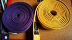 Fuji-gi gevechtsport gordels 3 meter Geel, purper, als nieuw, Vechtsportkleding, Ophalen of Verzenden, Zo goed als nieuw