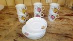 lot  de  6 sous tasse et  de 6 tasses   vintage, Enlèvement ou Envoi, Comme neuf, Autres styles