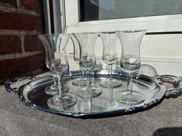 6 porto glazen / shotglazen beschikbaar voor biedingen